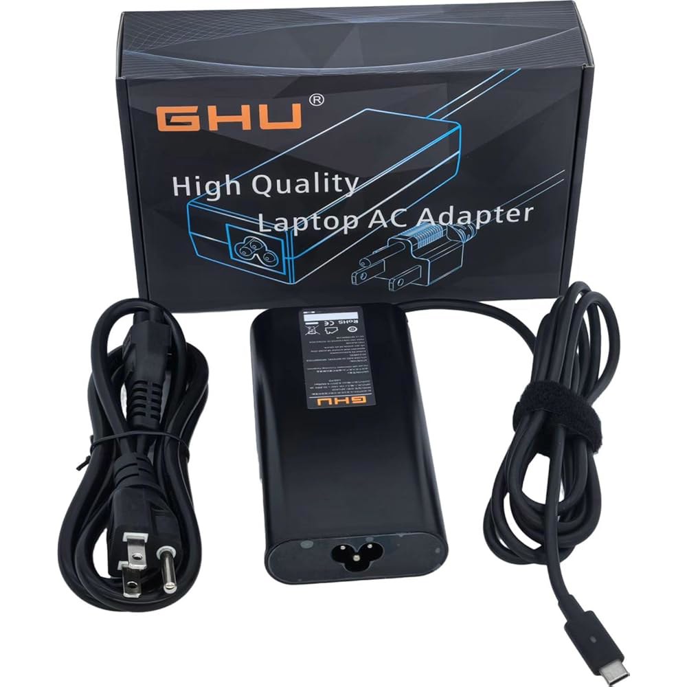 GHU 130W 타입-C 고속 충전기 Dell XPS 15 9550 9560 9570, Precision 5510 5520 5530 5540, M3800 | USB-C 노트북 전원 - 상품 이미지
