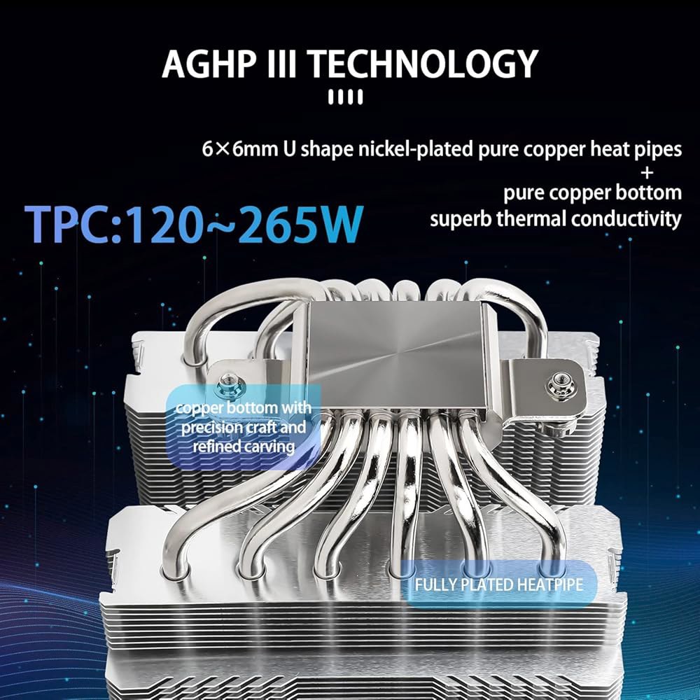 Thermalright 피어리스 어쌔신 120 SE CPU 에어 쿨러, 듀얼 타워 6 히트 파이프, 120mm TL-C12C PWM 팬, AMD AM4 / AM5 인텔 LGA 17 - 상세 이미지 2