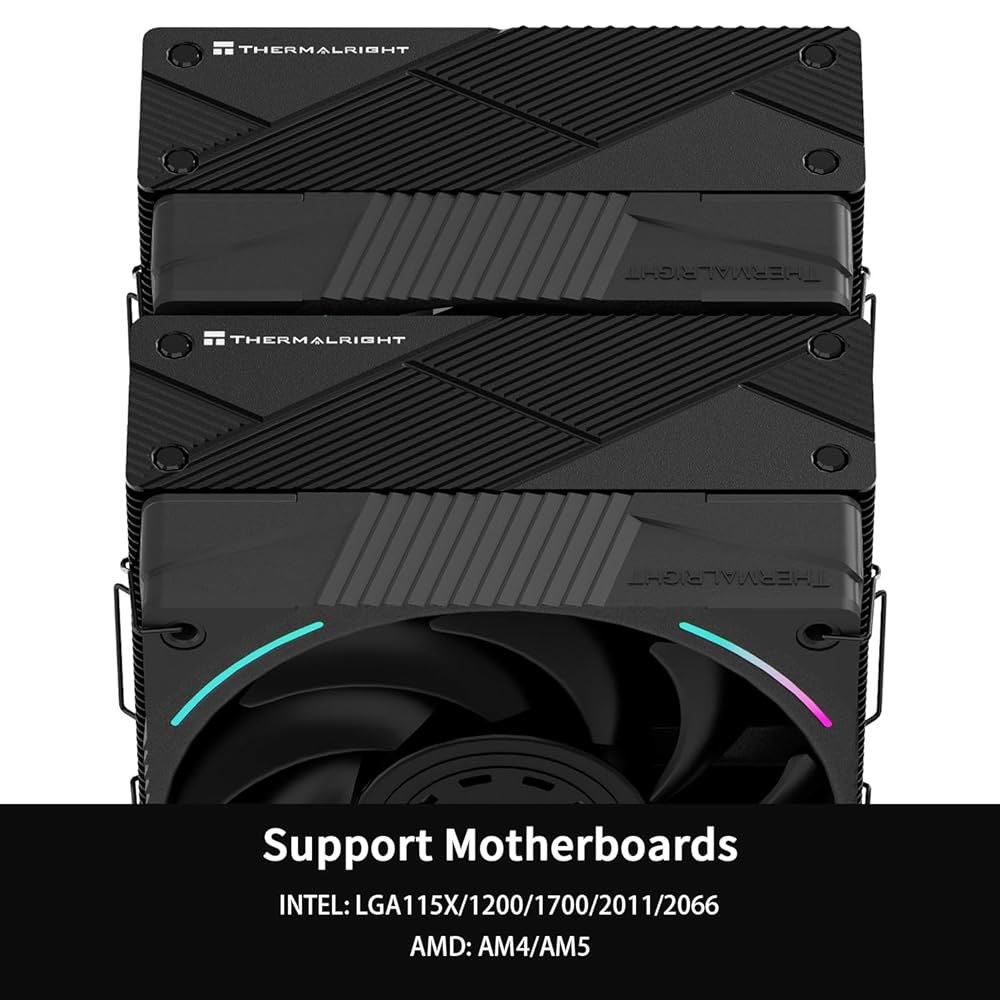 Thermalright Phantom Spirit 120 EVO CPU 쿨러, 7 6mm 히트 파이프 에어 듀얼 PWM 팬 컴퓨터 냉각, 2150RPM 속도, AMD AM4 AM5 - 상세 이미지 3