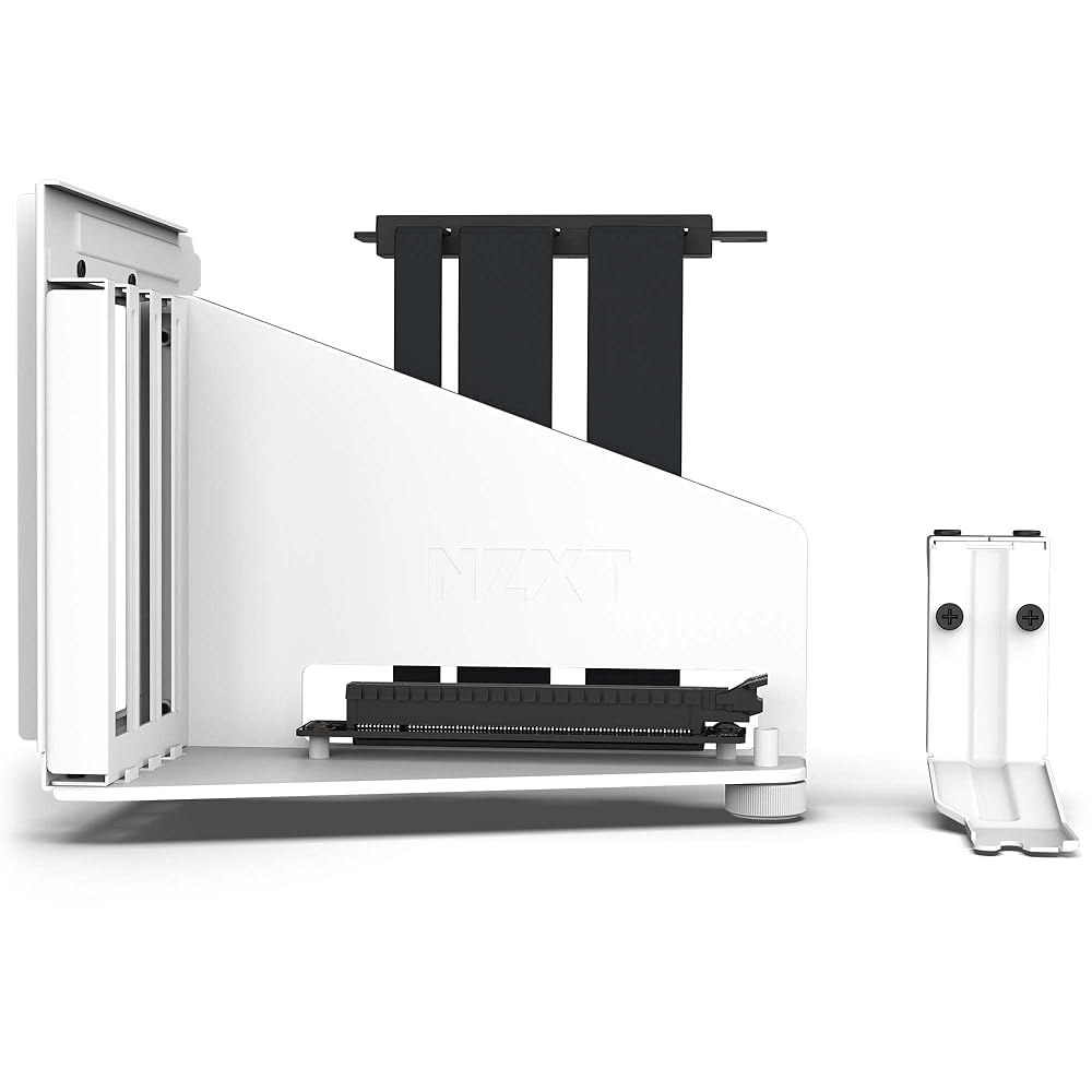 NZXT 수직 GPU 장착 키트 - AB-RH175-W1-175mm PCIe 4.0x16 라이저 케이블 홀더 견고한 스틸 브래킷 흰색 Black Mounting Kit - 상세 이미지 2