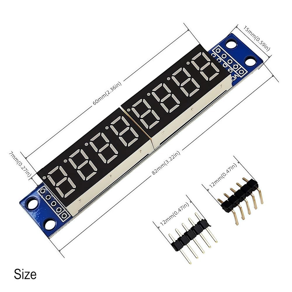 Yuhseel 4PCS MAX7219 8자리 7 세그먼트 디지털 0.36인치 8비트 빨간색 LED 디스플레이 튜브 모듈, Arduino 51 /AVR /STM32와 호환 - 상세 이미지 3