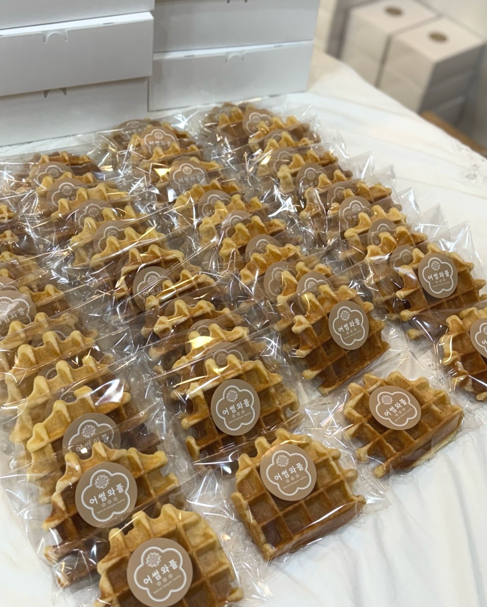 벨기에 리에주 와플 플레인 90g 100개입 개별포장 단체 대량 납품 카페 디저트 간식 빵 - 상세 이미지 4