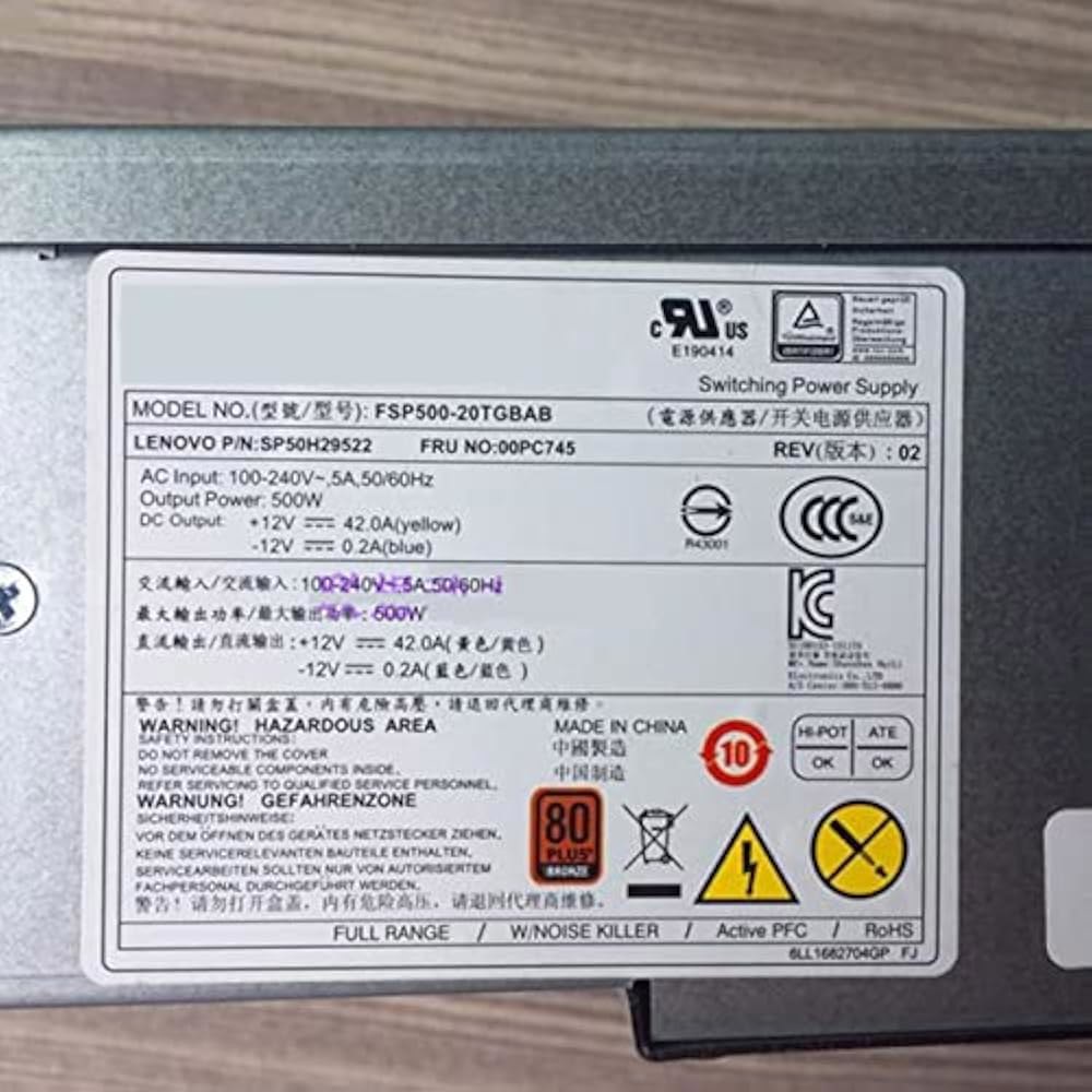 TFX 310용 PSU 310 415 510 700 710 3060 5060 10핀 500W 전원 공급 장치 FSP500-20TGBAB HK600-11PP - 상세 이미지 3
