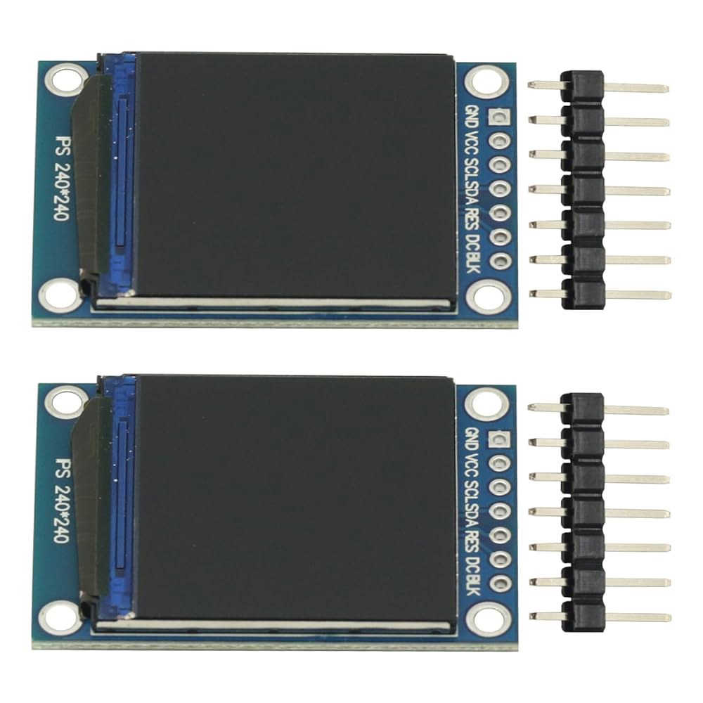 2개의 IPS 1.3인치 3.3V 7PIN 풀 컬러 TFT 디스플레이 화면 ST7789 드라이브 IC 240 LCD OLED 240x240 (아두이노 STM32 C51용) - 상세 이미지 3