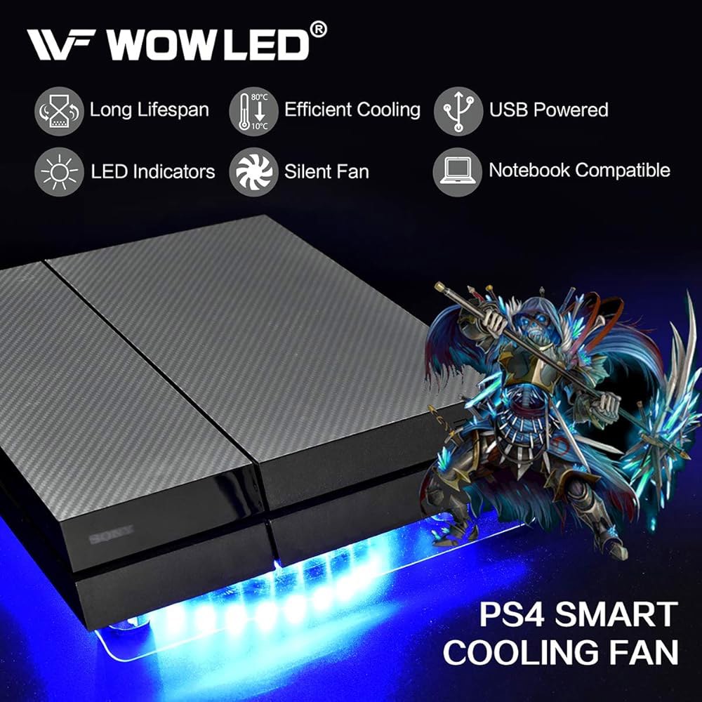 와우LED 쿨링 팬 미니 3키 제어 게이밍 USB RGB LED 쿨러 열 패드 PS4 플레이스테이션 4 Xbox One X 콘솔 노트북 PC CPU 컴퓨터 스트립 라이트 케이스 - 상세 이미지 2