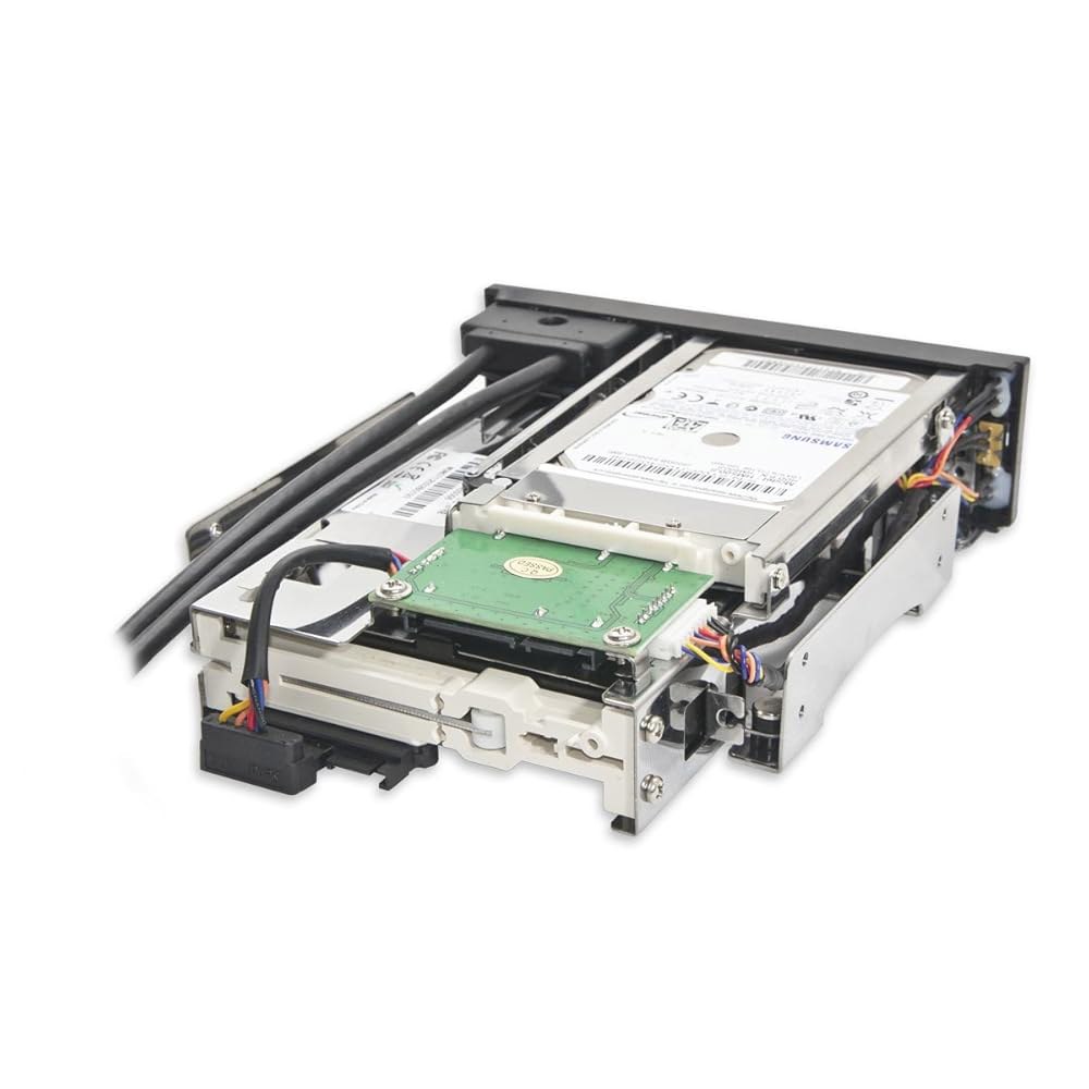 3.5인치 및 2.5인치 Syba SY-MRA55006 5.25인치 베이 트레이리스 모바일 랙, 추가 2포트 USB 3.0, 블랙/화이트 포함 Sata III HDD - 상세 이미지 2