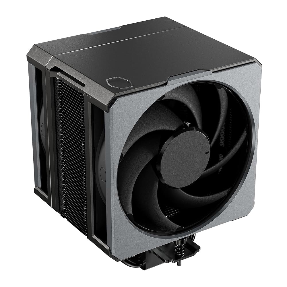 쿨러 마스터 하이퍼 612 APEX CPU 에어 쿨러, 듀얼 모비우스 120 PWM 팬, 초전도 복합재 6 구리 히트 파이프, 159mm 높이, 세련된 상단 커버, AMD 라이젠 - 상품 이미지