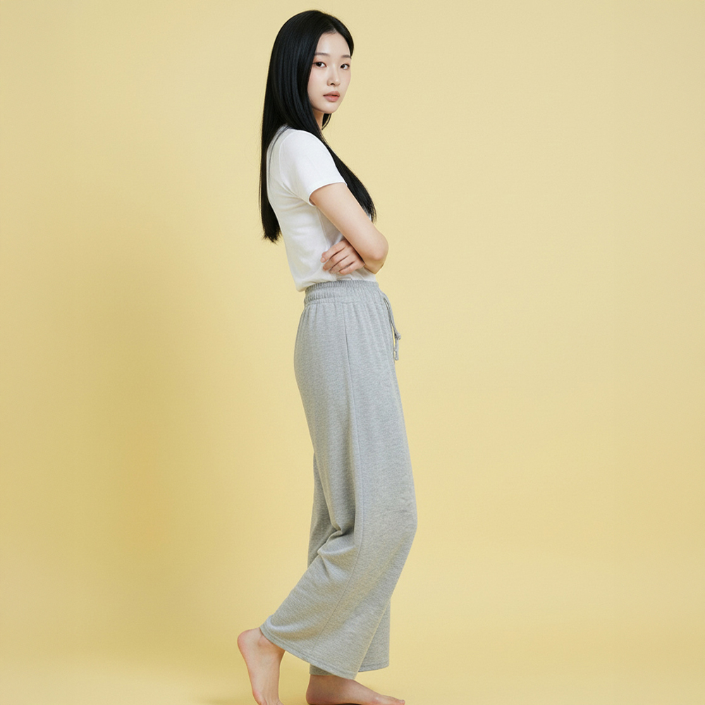 누모 실내복 홈웨어 파자마 와이드팬츠 요가복 냉장고 바지 - 상품 이미지