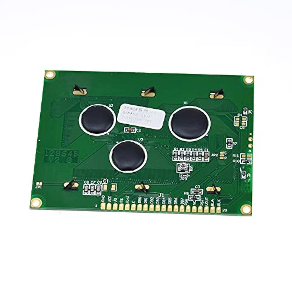 5V 12864 LCD 디스플레이 모듈 128x64 도트 그래픽 매트릭스 블루 옐로우-그린 백라이트(옐로우-그린) Blue - 상세 이미지 2