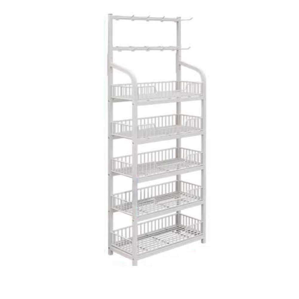 과자 선반 매장진열대 철제 스낵 라면 마트 피씨방 70x25cm 5단 / 블랙 - 상품 이미지