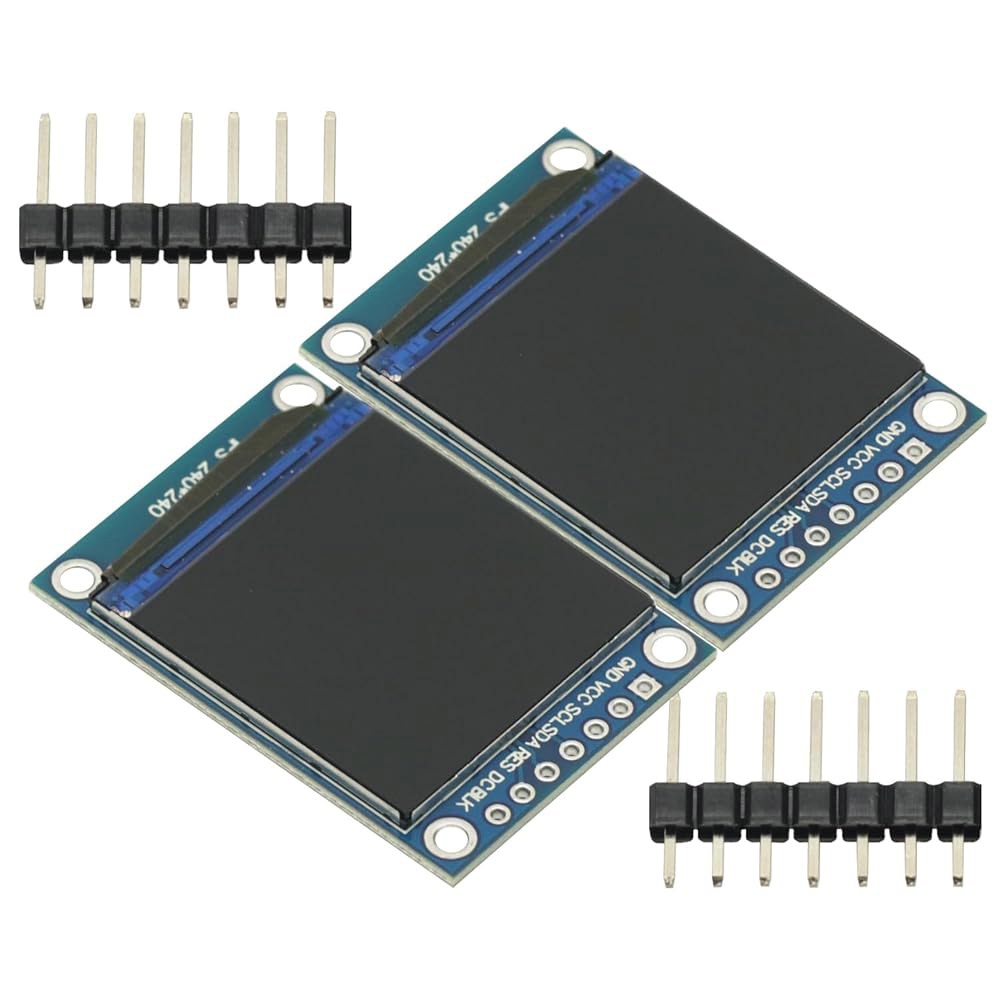 2개의 IPS 1.3인치 3.3V 7PIN 풀 컬러 TFT 디스플레이 화면 ST7789 드라이브 IC 240 LCD OLED 240x240 (아두이노 STM32 C51용) - 상세 이미지 2