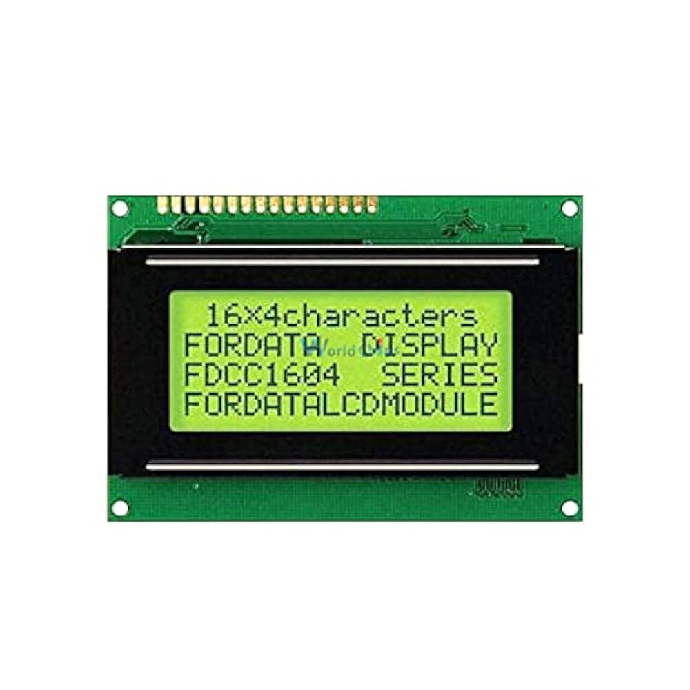 Midzoo LCD 16x4 1604 문자 디스플레이 모듈 LCM 옐로우 블랙라이트 5V - 상품 이미지
