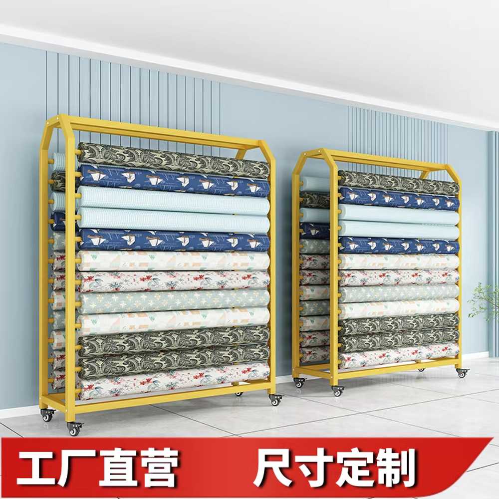 원단 행거 리본 샘플 수납 포장지 길이 스탠드 선반 170x45x200cm 8단 파이프/바퀴 포함 이미지 6