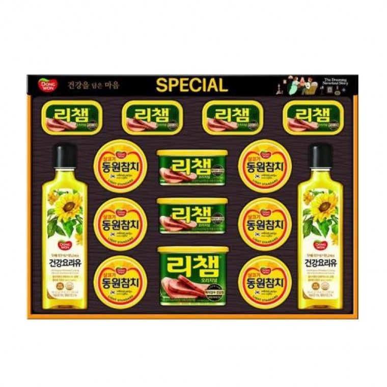 동원 스페셜39호 선물세트 4세트입 참치 리챔 식용유 설 추석 선물 - 상품 이미지