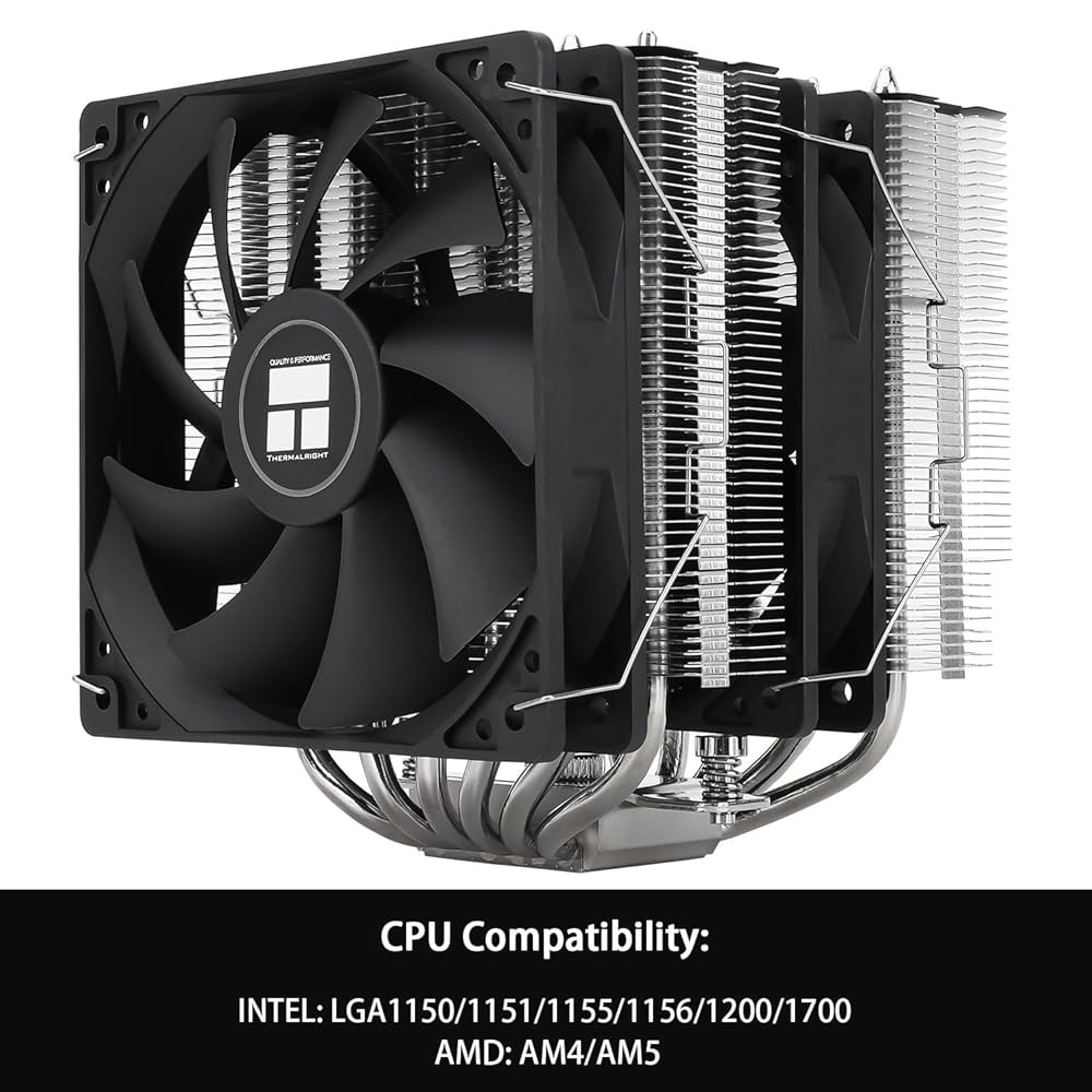 Thermalright 피어리스 어쌔신 120 SE CPU 에어 쿨러, 듀얼 타워 6 히트 파이프, 120mm TL-C12C PWM 팬, AMD AM4 / AM5 인텔 LGA 17 - 상세 이미지 3