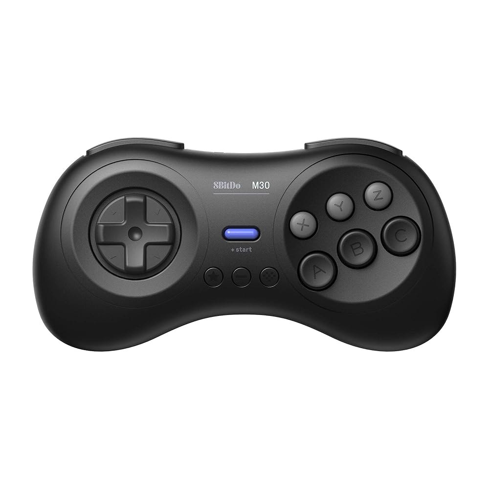 스위치, 윈도우 및 안드로이드용 8Bitdo M30 블루투스 컨트롤러, SEGA u2019s 클래식 게임용 6버튼 레이아웃(블랙) Black - 상세 이미지 2