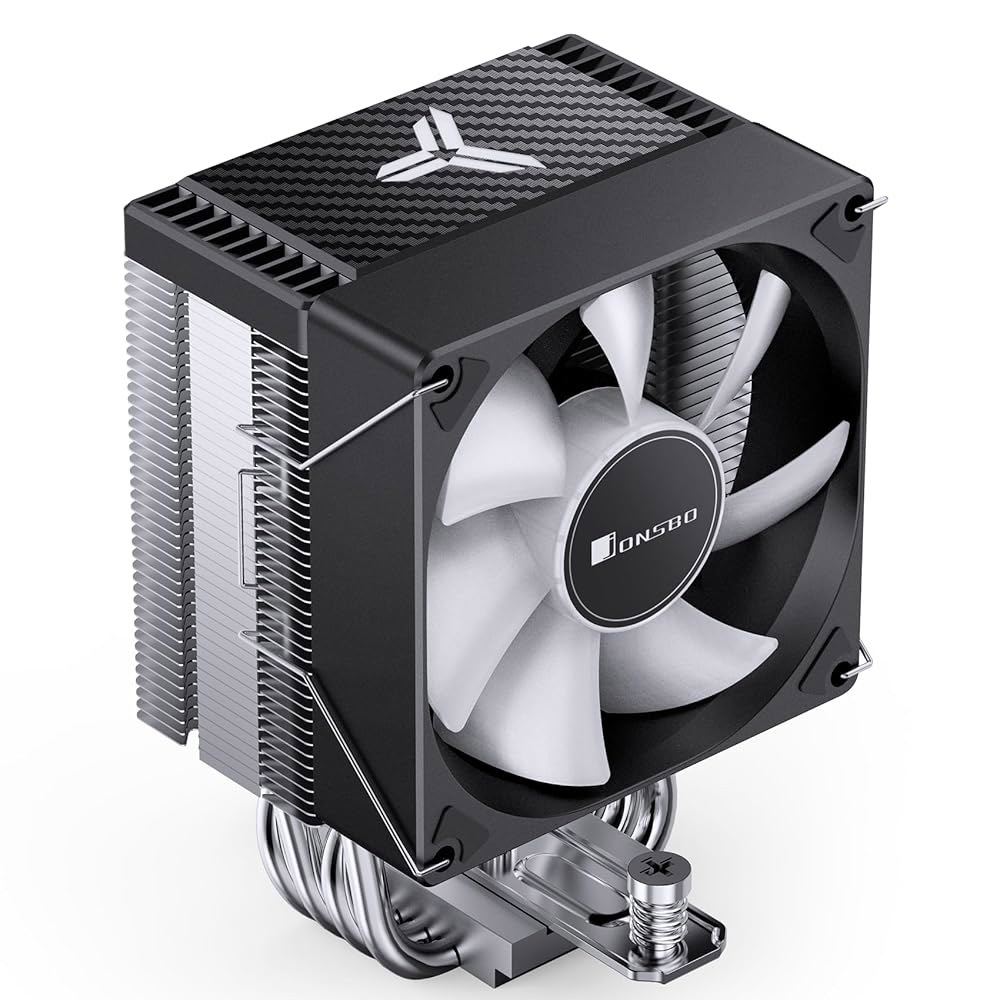 JONSBO CR1400 EVO 블랙 컬러 시리즈 9cm CPU 쿨러, H130mm, 에어 타워 라디에이터, 사일런트 히트싱크, 4핀 자동 라이트 팬, AMD AM4 / AM5 - 상세 이미지 3