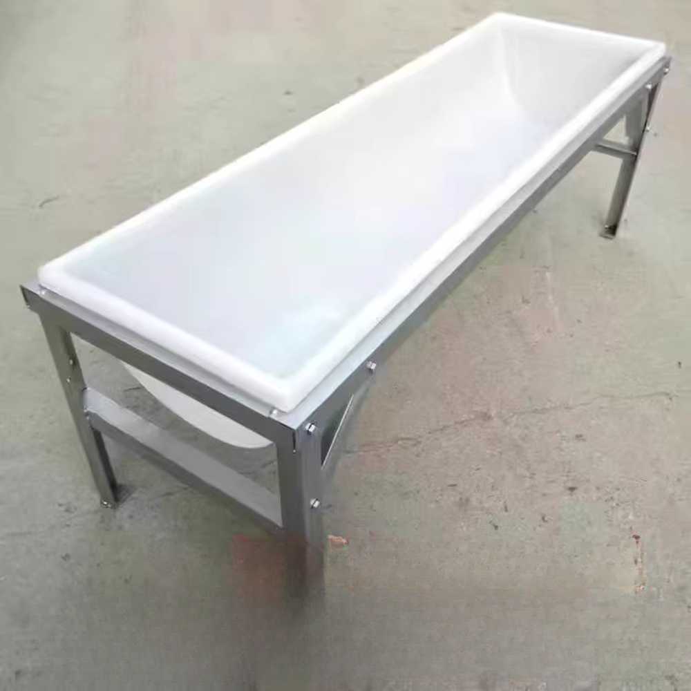 염소 사료통 농장 돼지 개방형 급식기 닭 농업용 배식 195x30x18cm검정색 - 상품 이미지