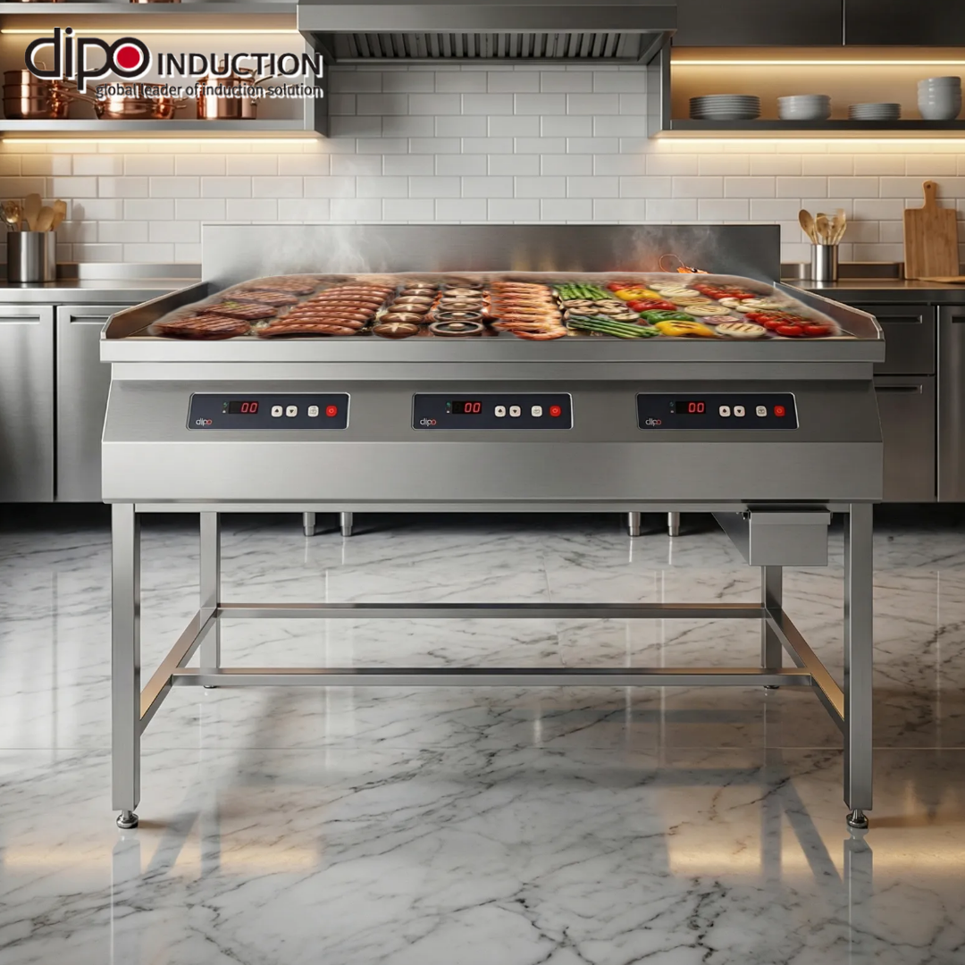 디포그리들 3구 인덕션 전기 부침기 업소용 1200 고화력 영업용 식당 고급형 10.5KW - 상품 이미지