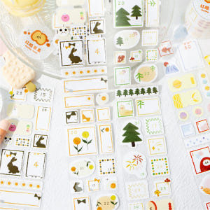 [세트구매 6종] 하루 기록 일력 캘린더꾸미기 데일리 마스킹테이프 실사용 후기 | 효과 있을까? - 상품 이미지 1