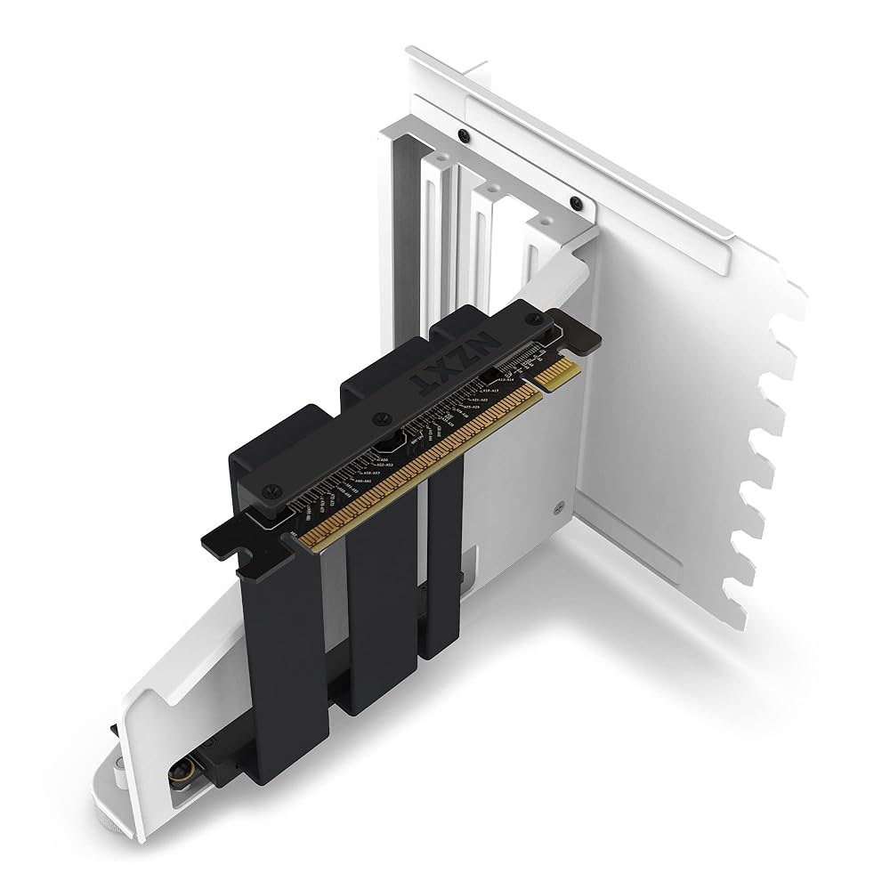 NZXT 수직 GPU 장착 키트 - AB-RH175-W1-175mm PCIe 4.0x16 라이저 케이블 홀더 견고한 스틸 브래킷 흰색 Black Mounting Kit - 상세 이미지 3