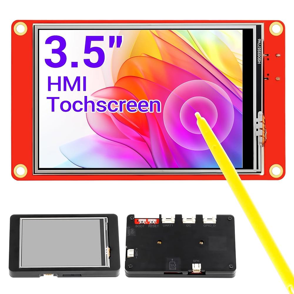 엘레크로우 ESP32 디스플레이 480x320, 아크릴 케이스 포함 3.5인치 HMI 터치스크린 SPI TFT LCD 터치스크린, 32비트 LX6 듀얼 코어 프로세서, 최대 240 - 상품 이미지