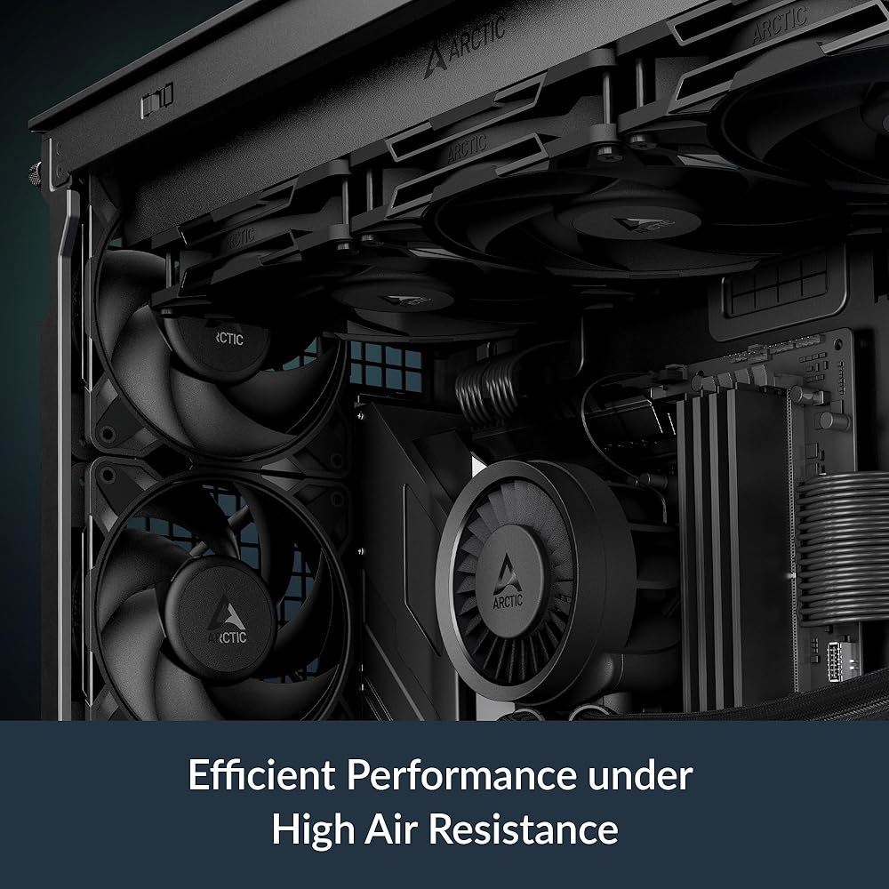 ARCTIC P14 Pro PST, 5팩 - 강력한 프리미엄 팬, Y-케이블 스플리터 포함 140mm PWM 400-2500RPM, 0RPM 5 PWM, 유체 다이내믹 베어링, - 상세 이미지 3