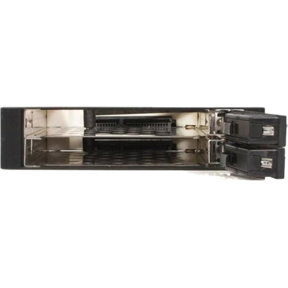 StarTech.com 2 드라이브 2.5인치 트레이리스 핫 스왑 SATA 모바일 랙 백플레인 - 3.5 HDD(HSB220SAT25B)용 듀얼 인클로저, 블랙 - 상세 이미지 3