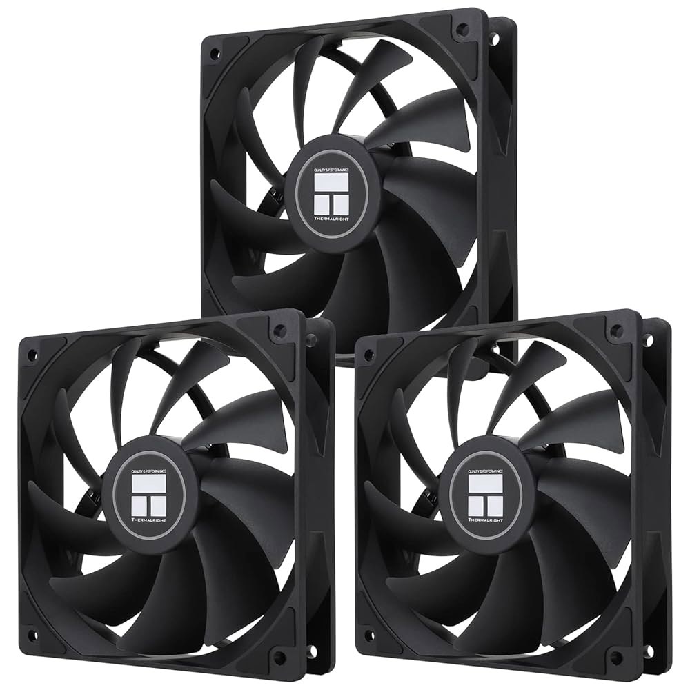 써멀라이트 TL-C12C X3 CPU 팬 120mm 케이스 쿨러 팬, S-FDB 베어링이 포함된 4핀 PWM 사일런트 컴퓨터 최대 1550RPM 냉각 3 수량 TL-C12C X3 - 상품 이미지