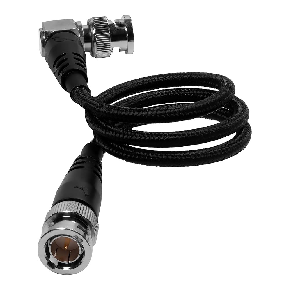 콘도르 블루 | 20인치 12G SDI 케이블, 4K 60p 카메라 모니터 및 송신기용 스트레이트-우각 커넥터 포함 고속, 60P 8K 30P 비디오 형식 블랙 Black - 상세 이미지 2