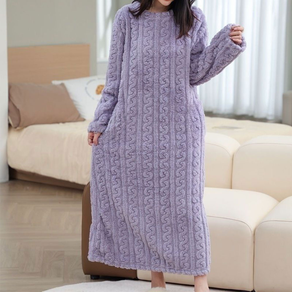 루즈핏 꽈배기 원피스 수면잠옷 4color LM-1004676 - 상품 이미지