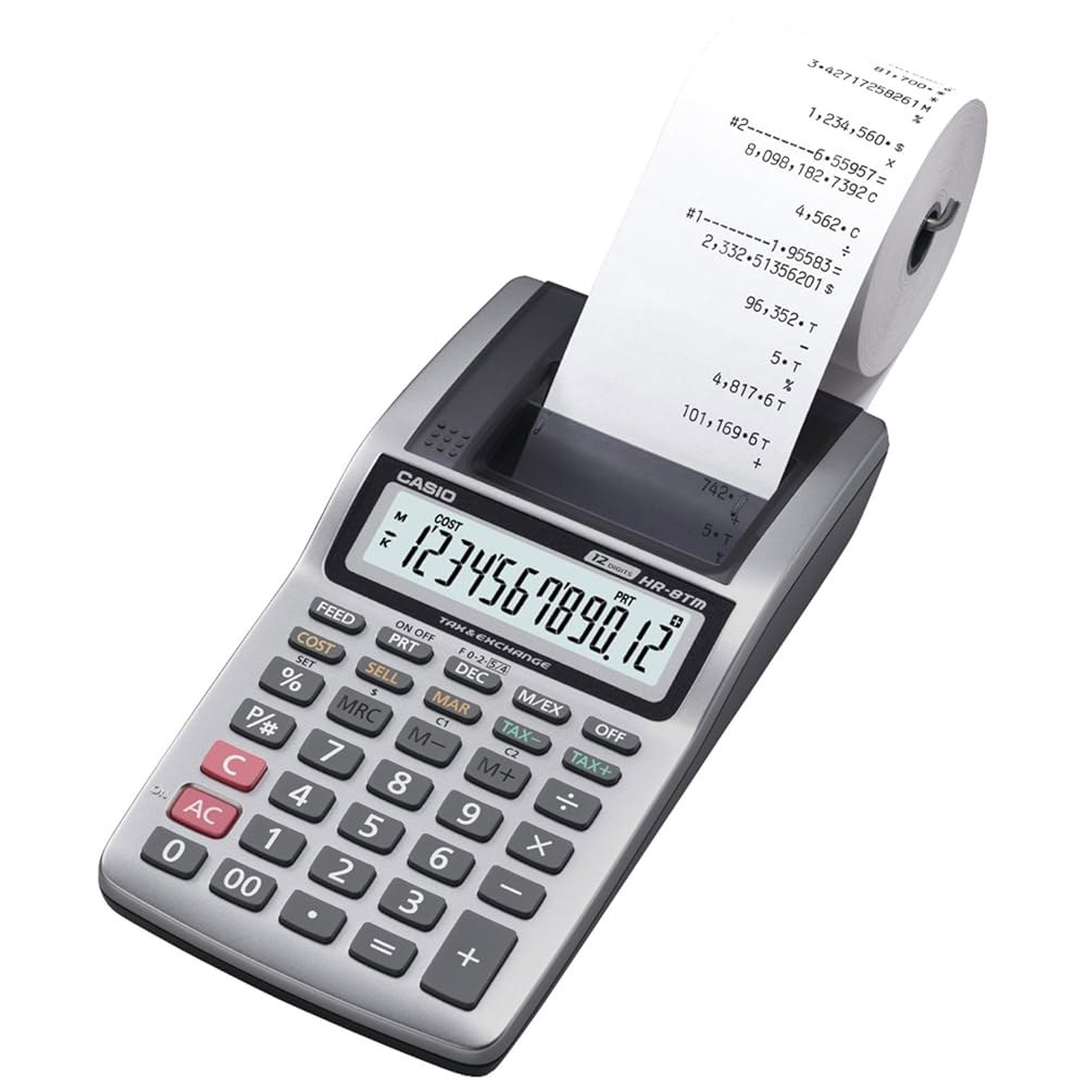 Casio HR-8TM Plus - 휴대용 계산기 인쇄 - 상품 이미지