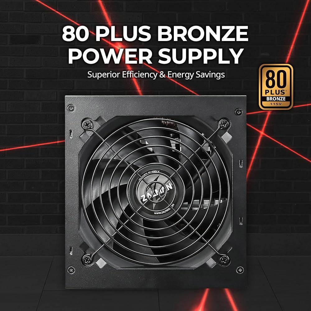 잘만 기가맥스 700W 80 플러스 브론즈 인증 ATX 전원 공급 장치 - 105 C 정격 커패시터, 6+2 핀 PCIE 커넥터, 120mm 사일런트 팬, PFC 보호 및 RoHS - 상세 이미지 3