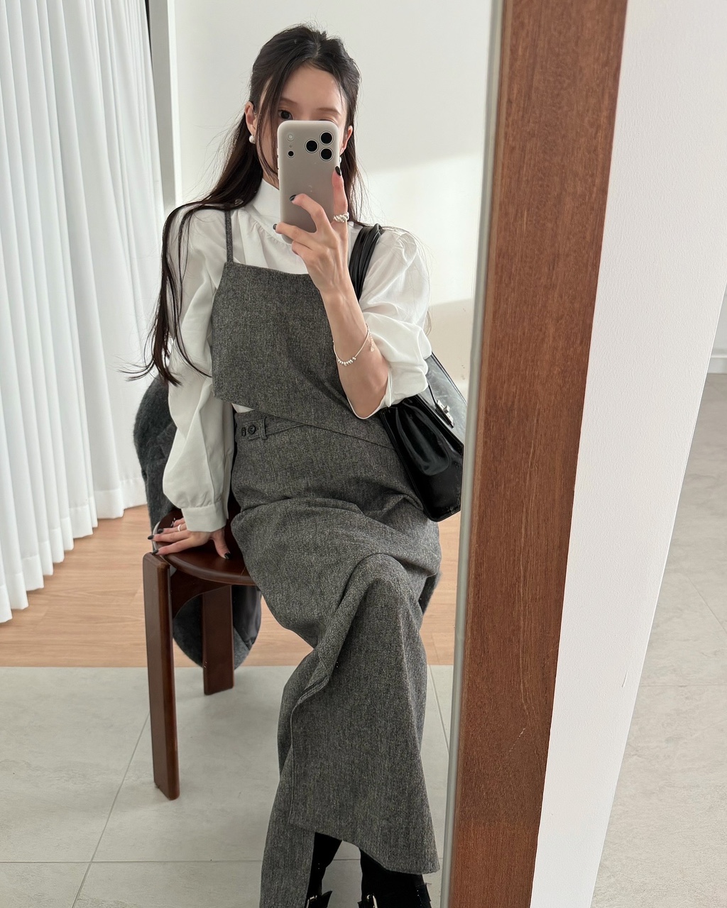 스텐 여성 겨울 크롭 언발 레이어드 이너 울 뷔스티에 제품 이미지