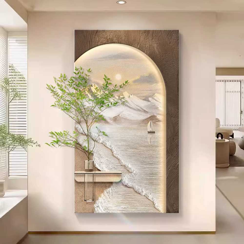 감성화분액자 소품 복도 행잉 벽걸이 인테리어 무드등 A 40x80cm 일반형 라이트 없음 이미지 8