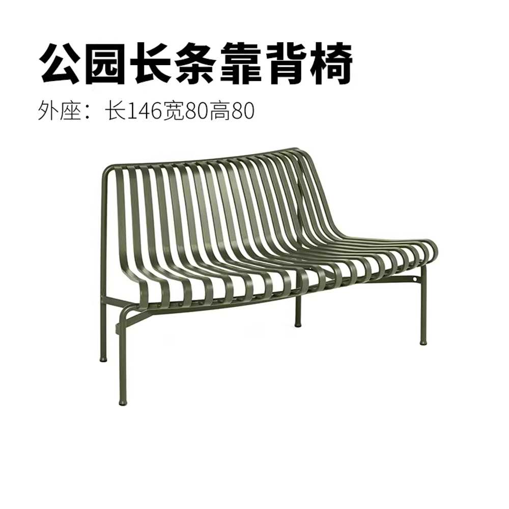 공원 벤치 의자 광장 야외용 평벤치 긴 프레임 정원 A 기본형 이미지 6