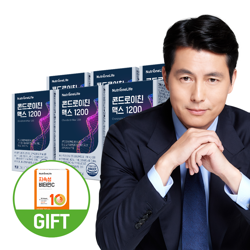 뉴트리원 콘드로이친 맥스 1200 소 연골 유래 60정, 6개