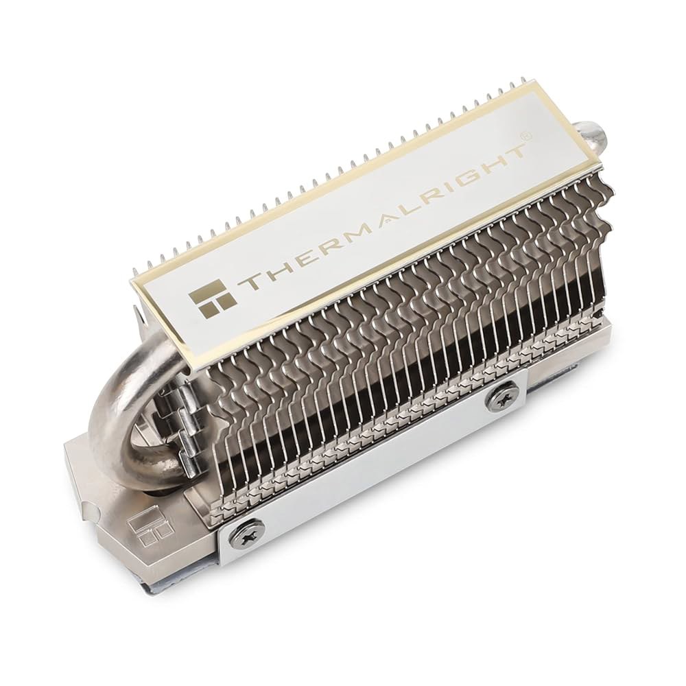 써멀라이트 HR-09 2280 SSD 히트싱크, M.2 하드 디스크, 컴퓨터 및 PC용 써멀 실리콘 패드 포함, 히트 파이프, 양면 싱크, 리플로우 납땜 공정 포함 - 상품 이미지