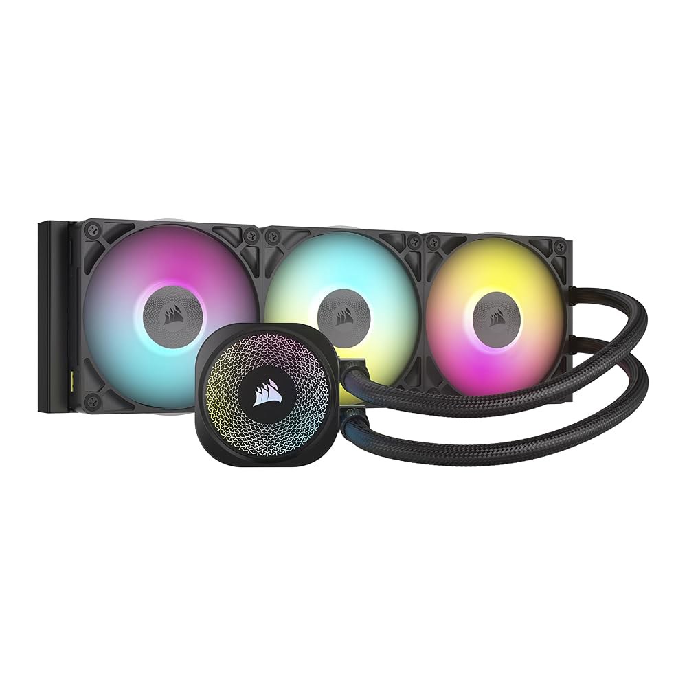 CORSAIR iCUE 링크 타이탄 360 RX RGB 액체 CPU 쿨러 u2013 360mm AIO 저소음 플로우드라이브 냉각 엔진 인텔 LGA 1851/1700, AMD AM5 - 상품 이미지