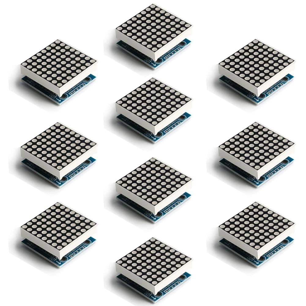 EC, MAX7219 도트 매트릭스 디스플레이 구매 - 빨간색 디스플레이가 있는 10pcs SCM 제어 드라이브 LED 4 1 - 상품 이미지