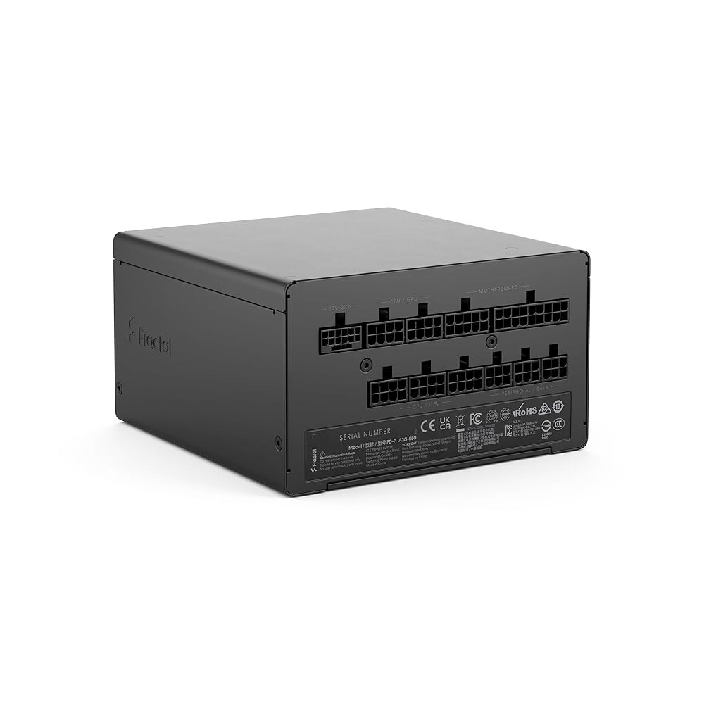 프랙탈 디자인 이온 3 골드 1000W 블랙 80 플러스 인증 완전 모듈식 ATX12V 3.1 전원 공급 장치 PSU Black 750 - 상품 이미지