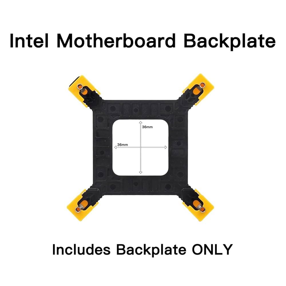 인텔 LGA 1151 1700 1851 1366 소켓용 범용 CPU 쿨러 백플레이트 키트, 플라스틱 마더보드 장착 브래킷, PC 공기 및 액체 쿨러용 교체 베이스 플레이트 업그레이 - 상세 이미지 2