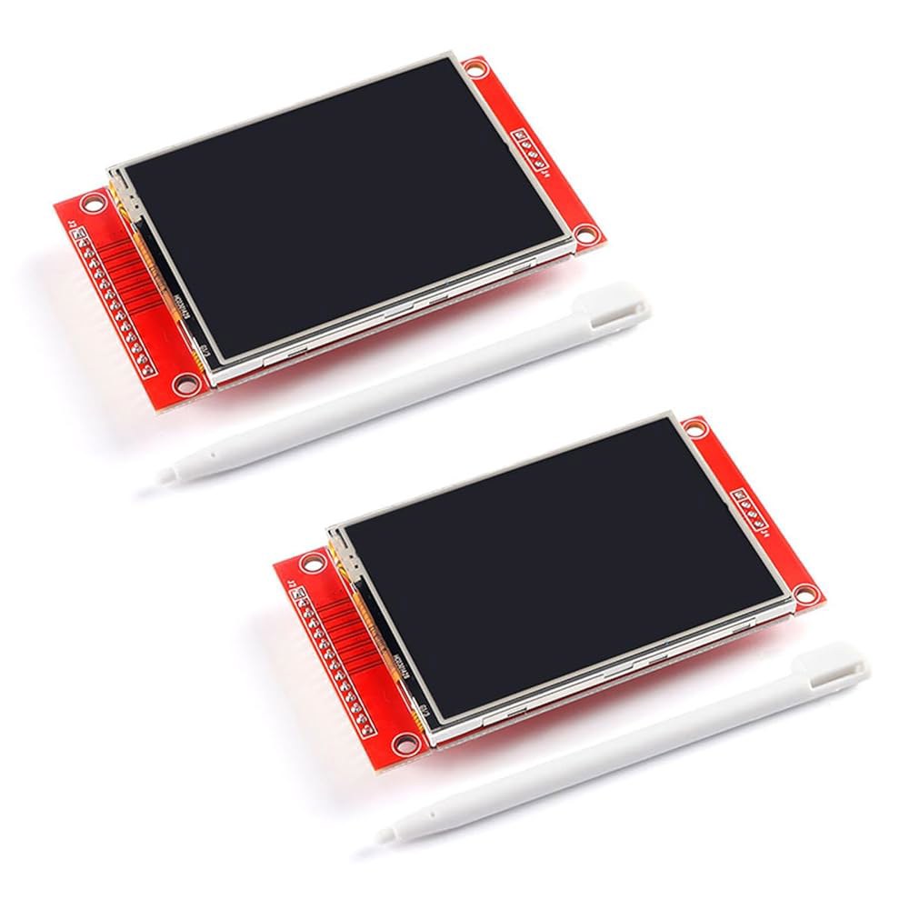 EC, 2Pcs 2.8인치 컬러 LCD 디스플레이 화면 모듈(터치 240X320 터치 패널 ILI9341, PCB STM32 5V 3.3V SPI 포함) 구매 - 상품 이미지