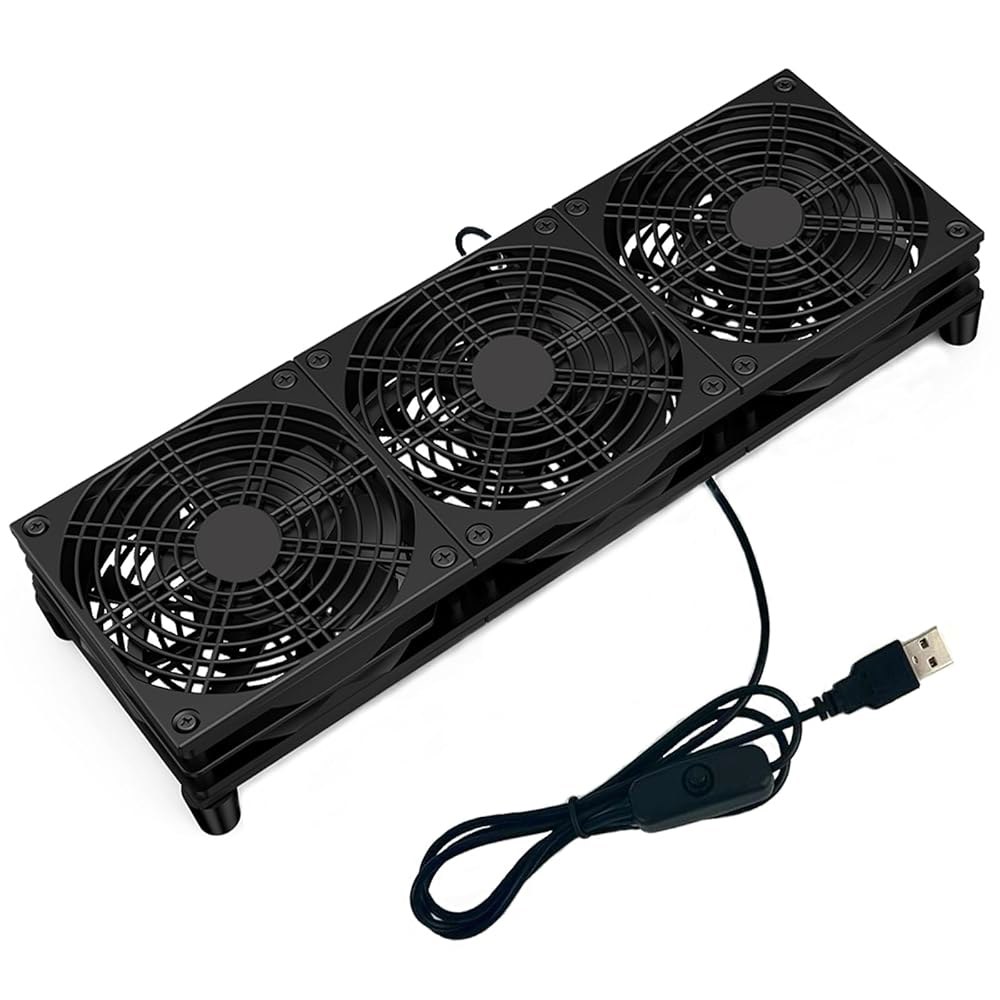 컴퓨터 쿨러 오디오 비디오 네트워크 캐비닛 서버 냉각 프로젝트 장비 및 스위치가 있는 워크스테이션 DC 5V USB 전원 120mm 360mm 팬용 VTREU 라우터 120mm - 상품 이미지