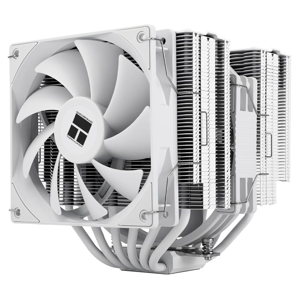Thermalright 피어리스 어쌔신 140 화이트 CPU 쿨러, 6개의 히트 파이프 PC 듀얼 타워 및 PWM 팬, AMD용 컴퓨터 에어 쿨러 AM4 AM5 인텔 LGA1150 - 상품 이미지