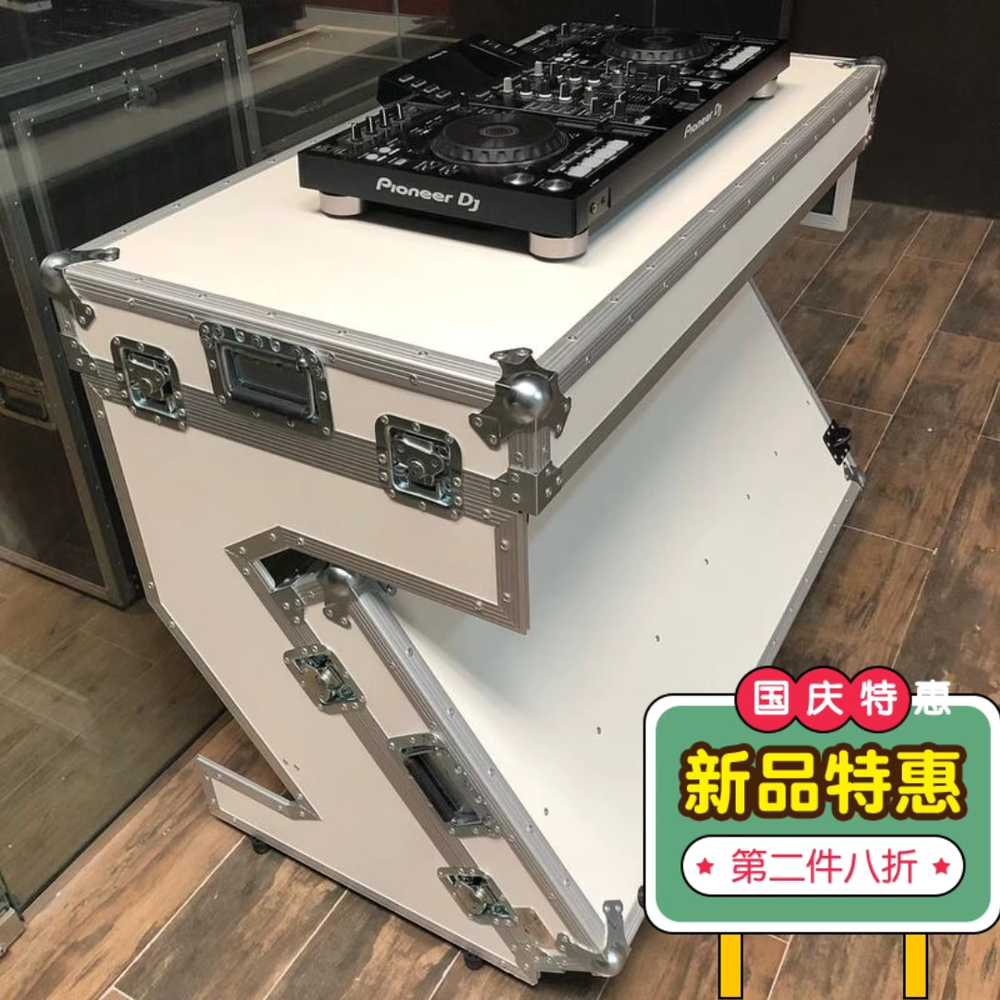 디제잉 테이블 선반 박스 부스 블랙 공연대 스테이지 블랙 패널 + 실버 테두리 이미지 7