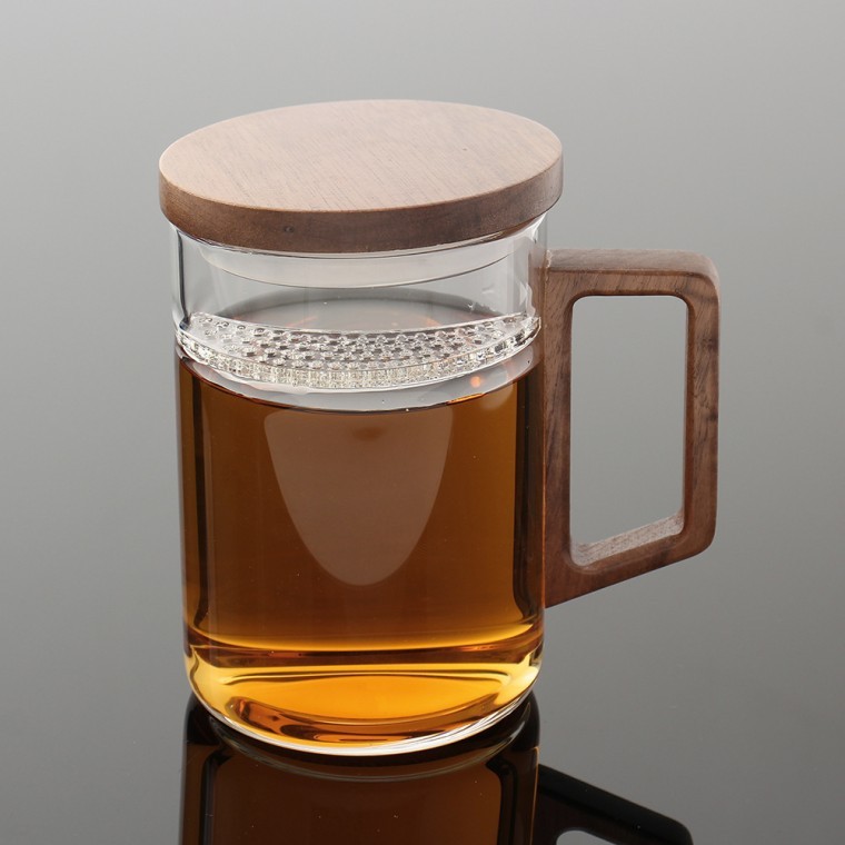 다달티 우디스트 거름망 내열유리 티머그(300ml) - 상품 이미지