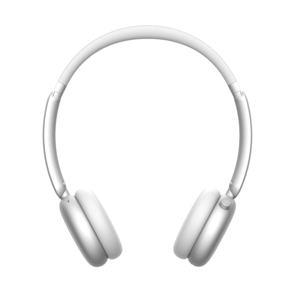 ILOCKZONE LC70 소형 무선 온이어 헤드폰 u2013 경량 실버 헤드폰, USB-C 충전, 향상된 베이스 기술, 하이브리드 액티브 노이즈 캔슬링 기능을 갖춘 60H 배터리 - 상품 이미지