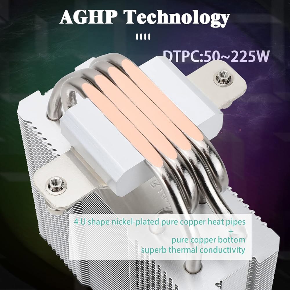 Thermalright Assassin X120 정제 SE ARGB CPU 에어 쿨러, 히트 파이프 4개, TL-C12C-S PWM 팬, 알루미늄 방열판 커버, AG 테크놀로지, - 상세 이미지 2