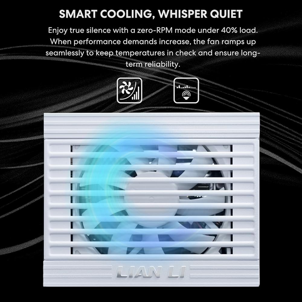 12V-2x6 커넥터를 갖춘 리안 리 SP 플래티넘 1000W SFX 폼 팩터 전원 공급 장치 - ATX 3.1 및 PCIE 5.1 준수 저소음 완전 모듈식 105 C 커패시터 - 상세 이미지 3